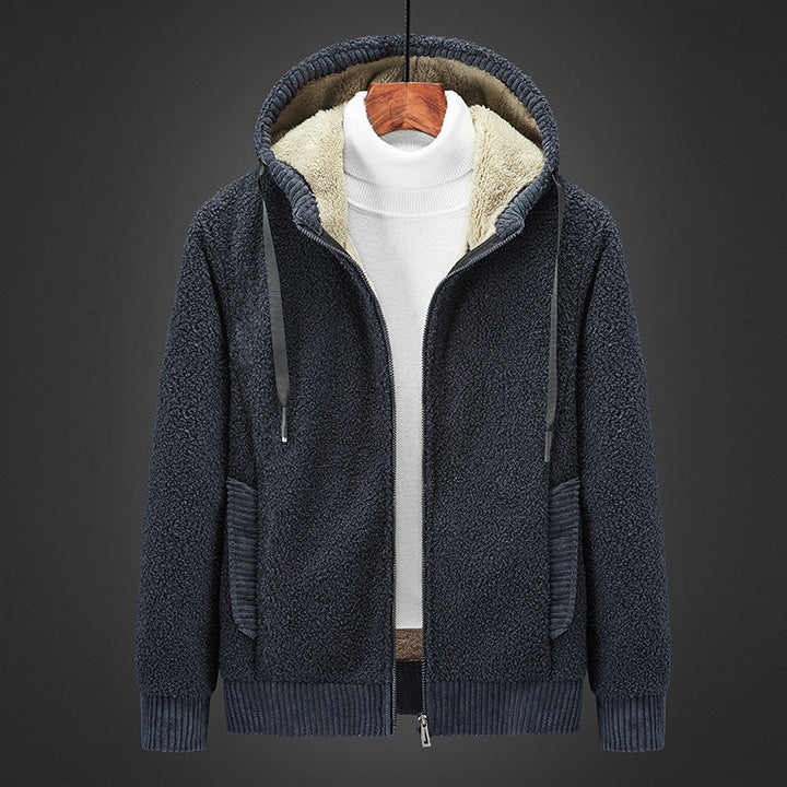 Drune | Warm gefütterter Sweater mit Reißverschluss und Kapuze