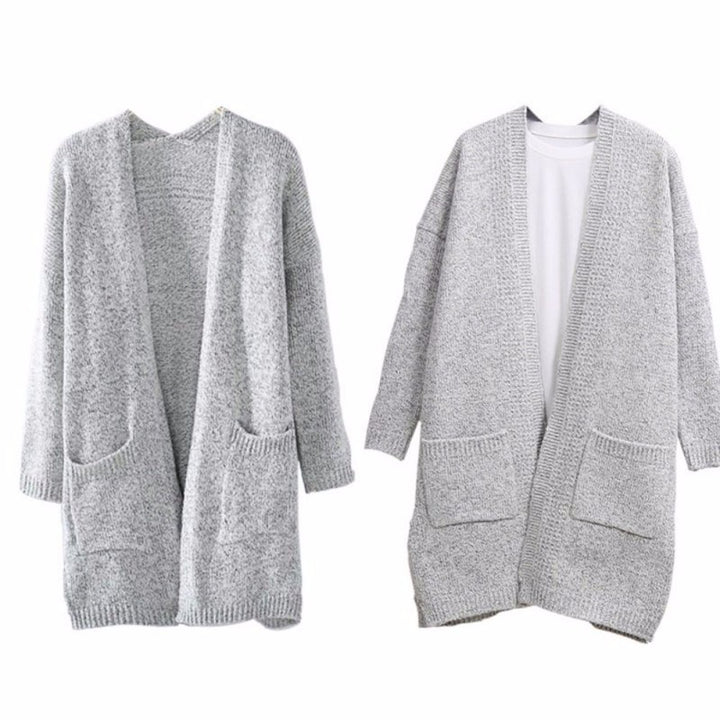 Damen Grobstrick-Wickelcardigan mit praktischen Taschen und lässigem Schnitt Drune