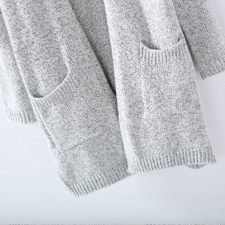 Damen Langer Strickcardigan mit praktischen Taschen und lässigem Schnitt Drune