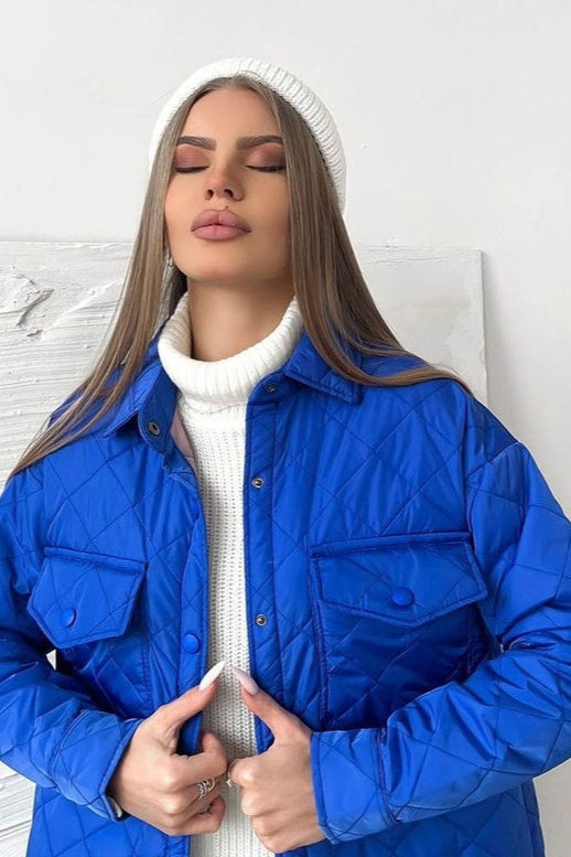 Drune | Lang geschnittene diamantgesteppt Pufferjacke