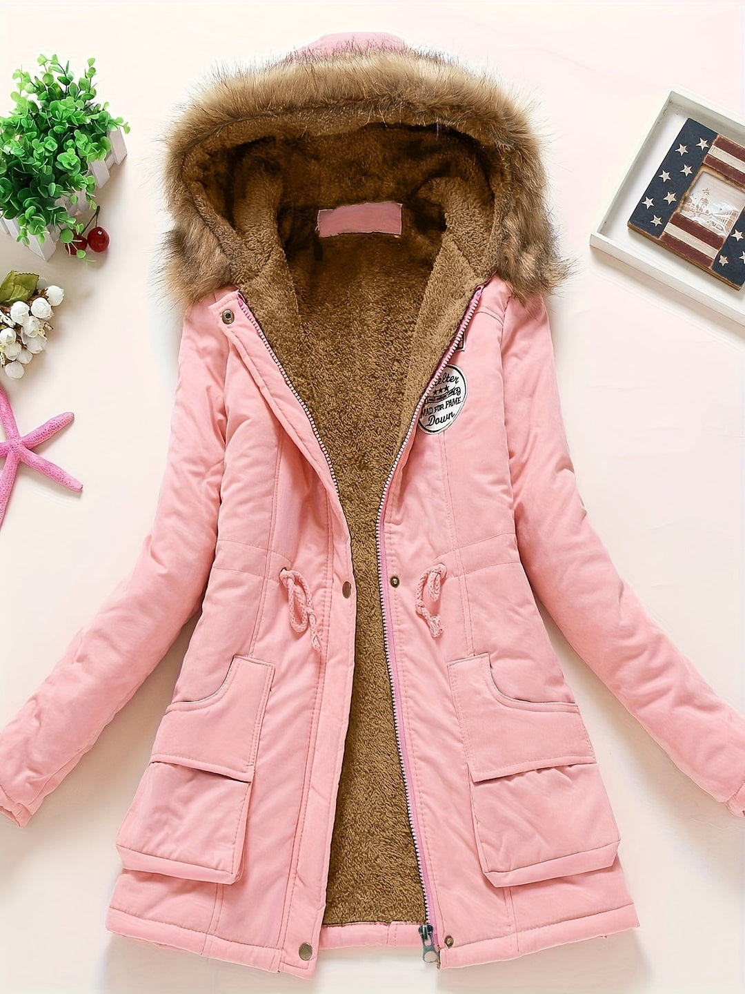 Drune | Lange Puffer Winterjacke mit Kapuze für Frauen - Perfekt für kalte Tage