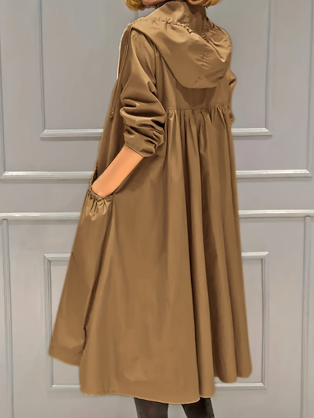 Drune | Vintage-Trenchcoat mit gegürteten langen Ärmeln für Damen - Perfekt für jeden Anlass