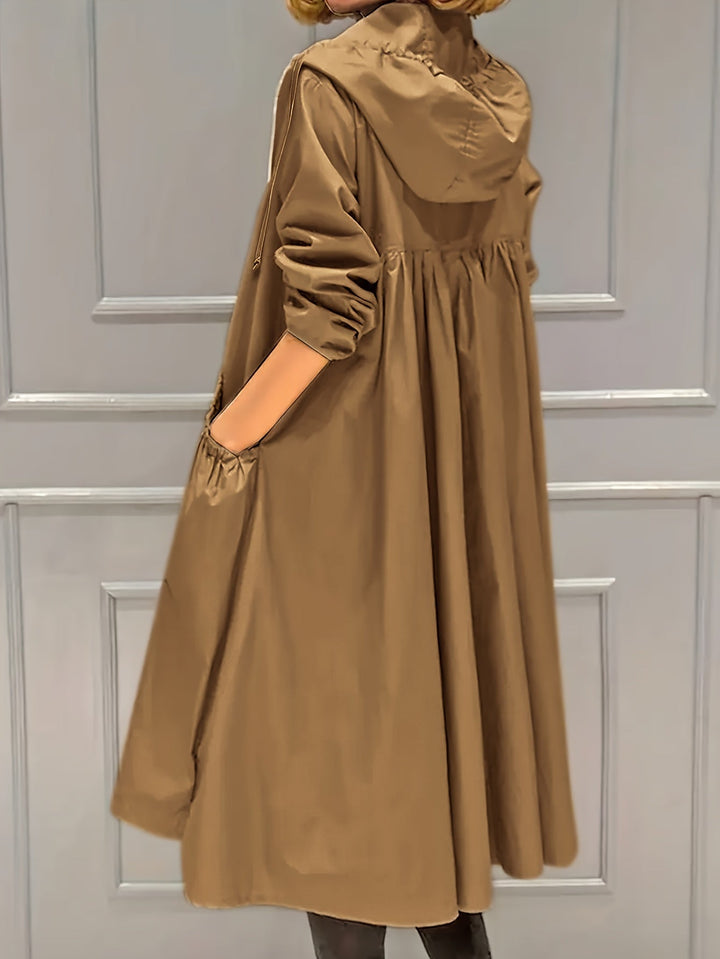 Drune | Vintage-Trenchcoat mit gegürteten langen Ärmeln für Damen - Perfekt für jeden Anlass