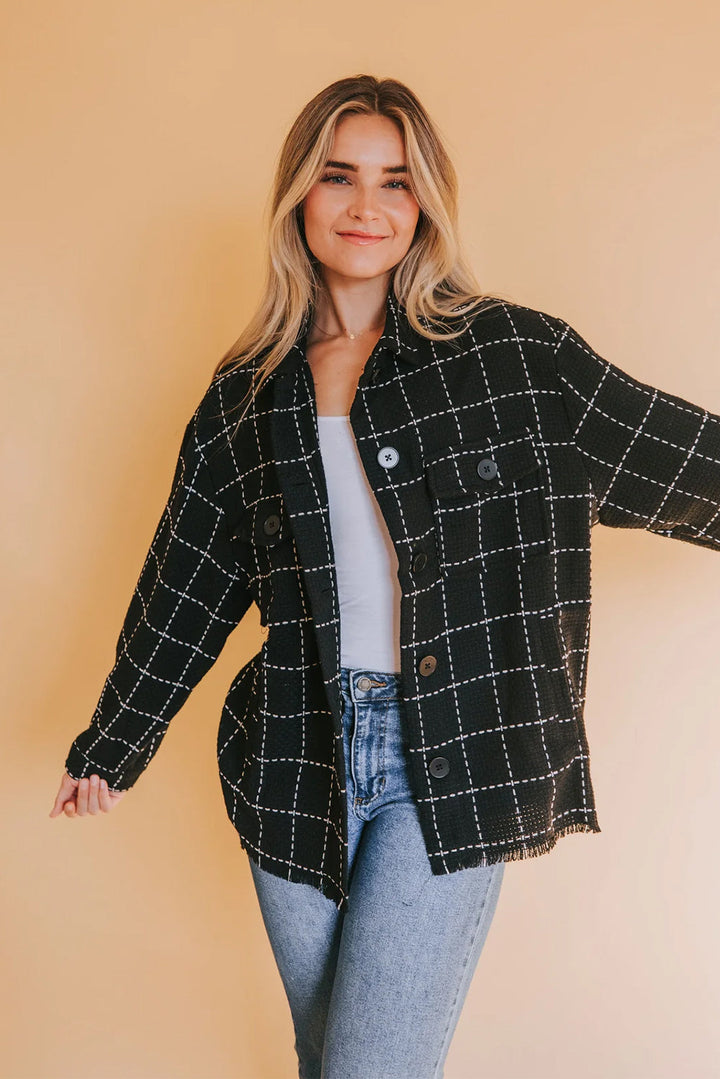 Drune | Karierte Jacke mit Großen Taschen Polyester-baumwolle Schick und Vielseitig