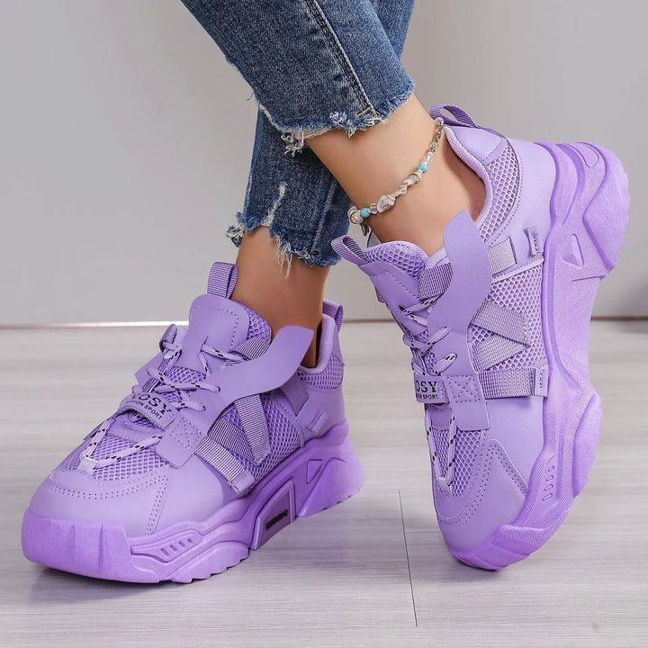Drune | Mesh-Oberfläche Schuhe mit Plateau