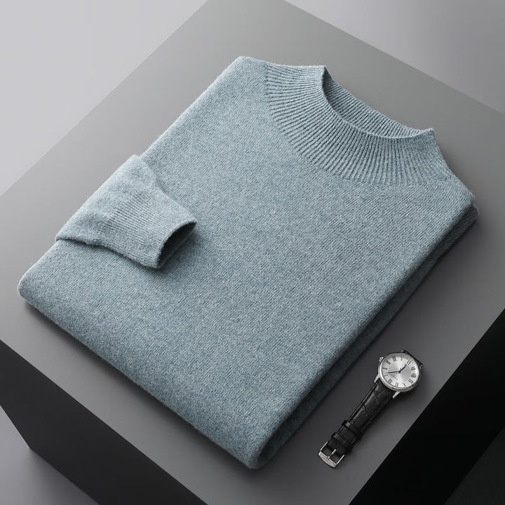 Drune | Luxuriöser Herrenpullover mit halbem Kragen