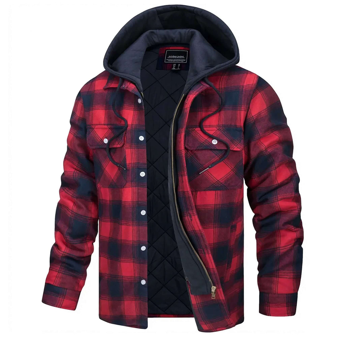 Drune | Herren Karierte Langarm Freizeitjacke