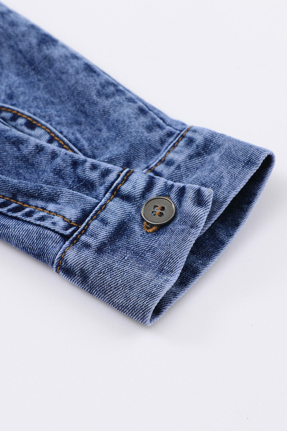 Drune | Denim-bluse mit Puffärmeln Baumwolle Klassischer und Eleganter Stil