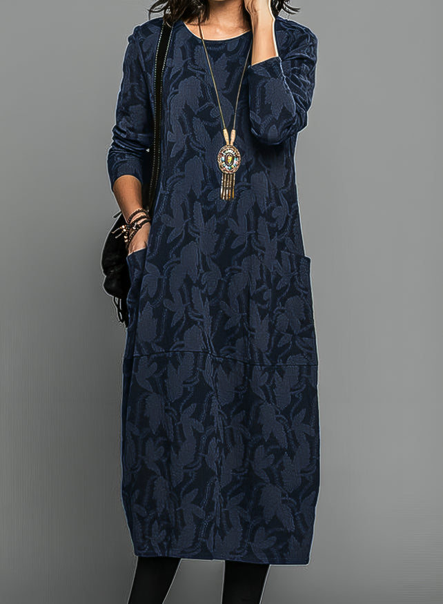Drune | Lässig Rundhals Winterkleid