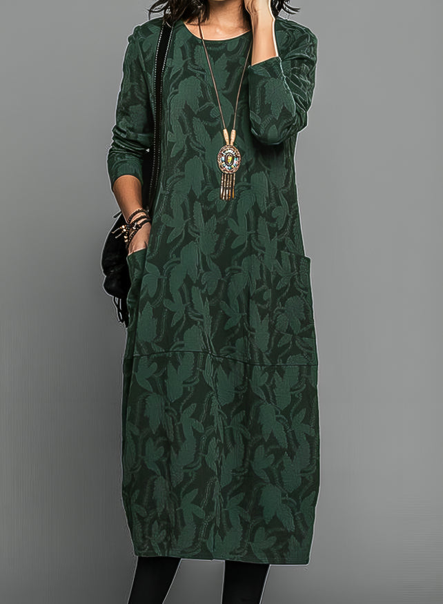 Drune | Lässig Rundhals Winterkleid
