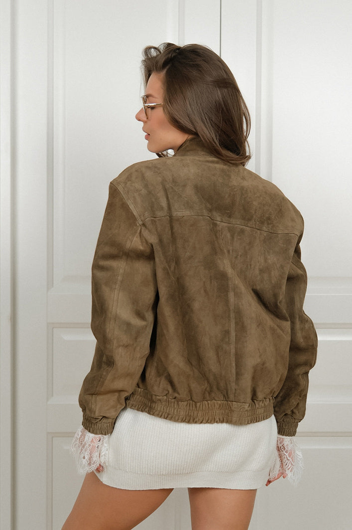 Drune | Khaki Wildlederjacke