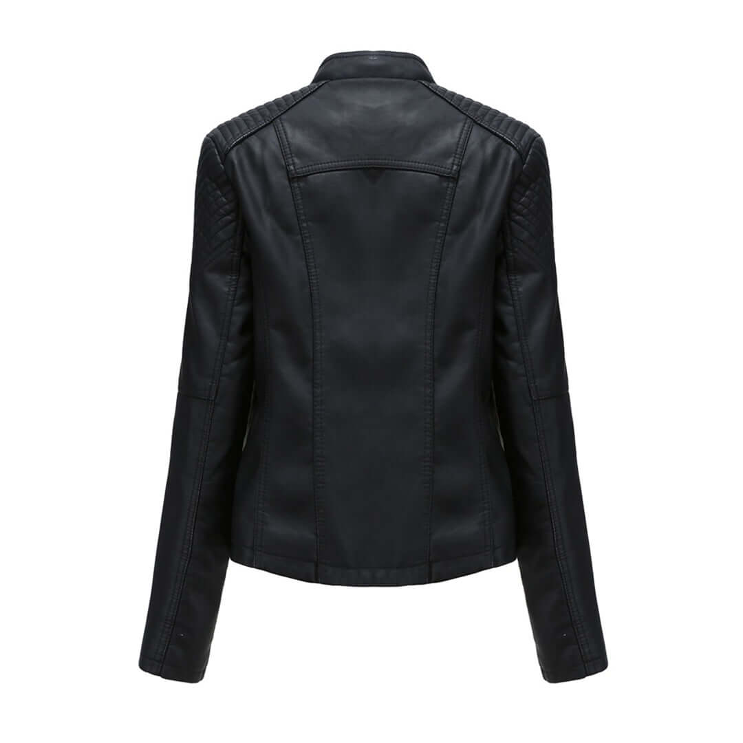 Drune | Damen Faux-Leder Bikerjacke