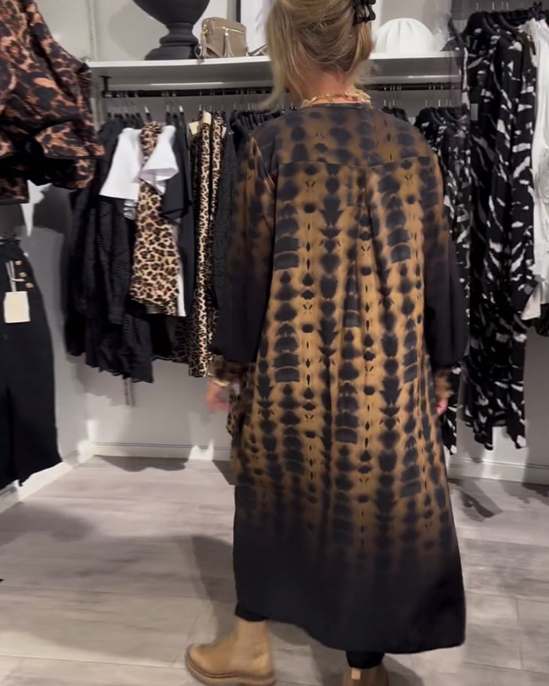 Drune | Kleid mit Farbverlauf und V-Ausschnitt