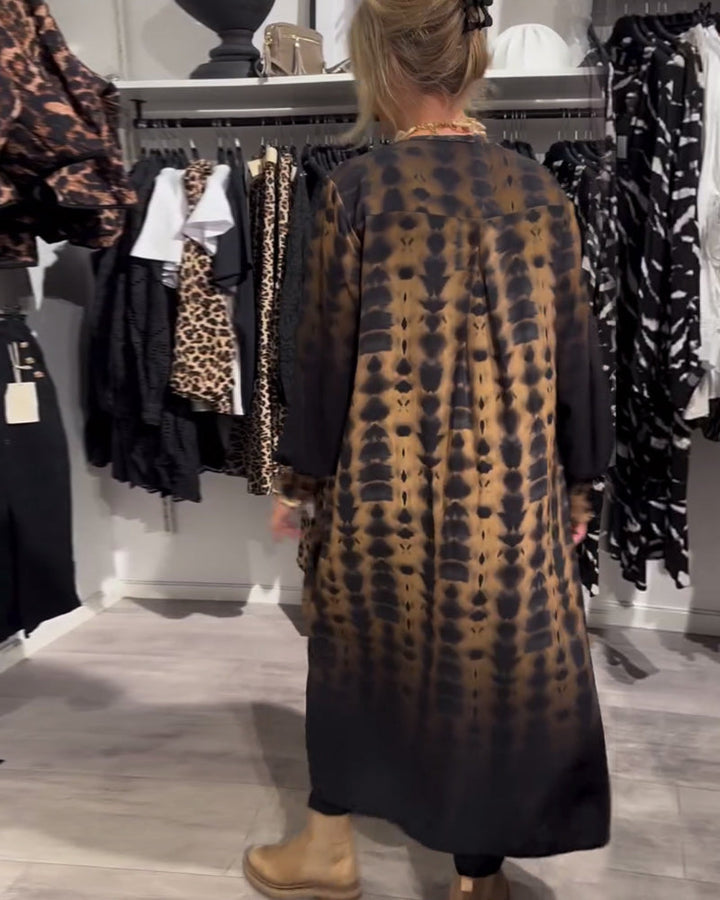 Drune | Kleid mit Farbverlauf und V-Ausschnitt