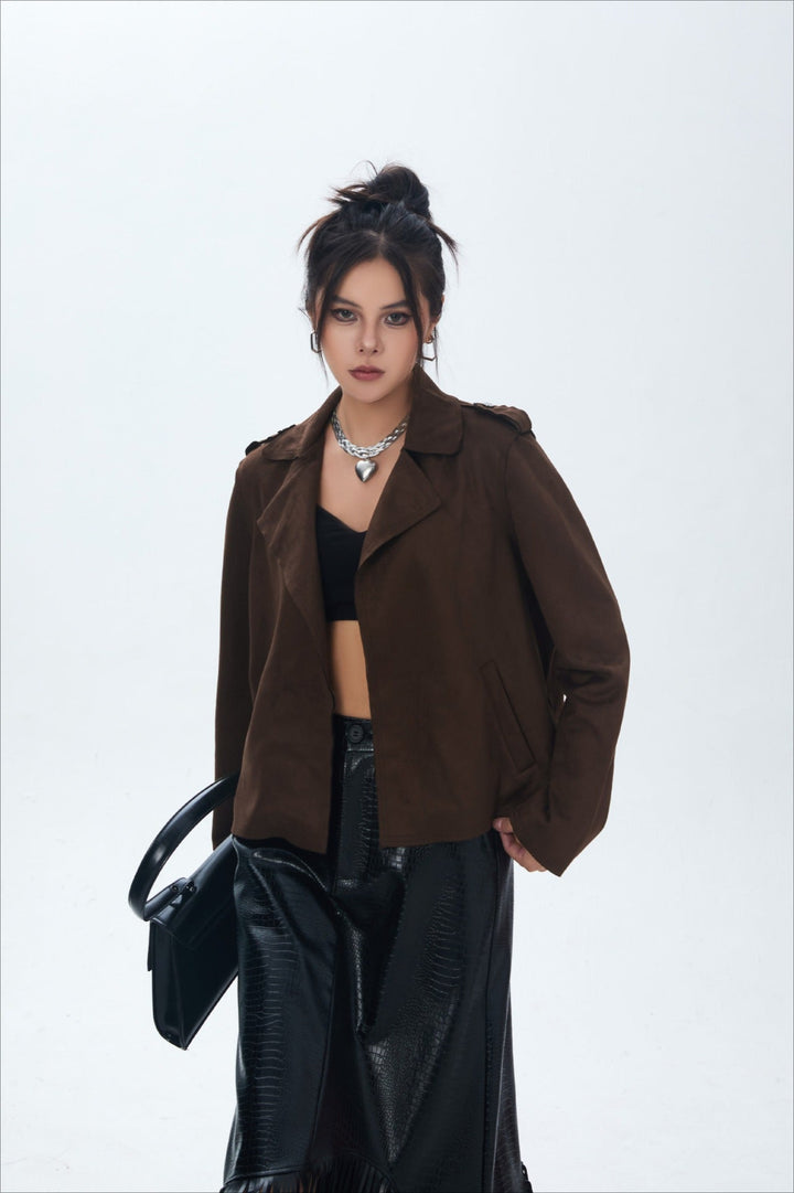 Drune | Offene Front Bikerjacke