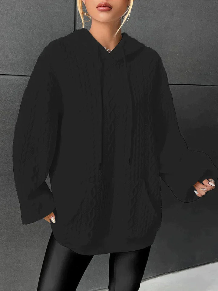 Drune | Übergroßer Pullover mit Kapuze und Kordelzug mit Kordelzug