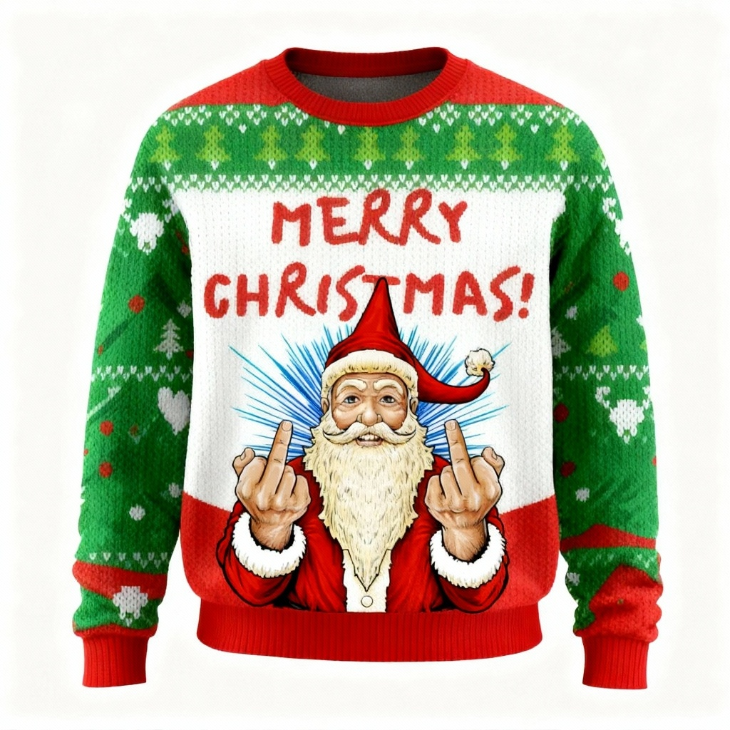 Drune | Lustiger Xmas Muster Druck Unisex Hässlicher Weihnachtspullover - Lustiger Feiertagsparty Pullover