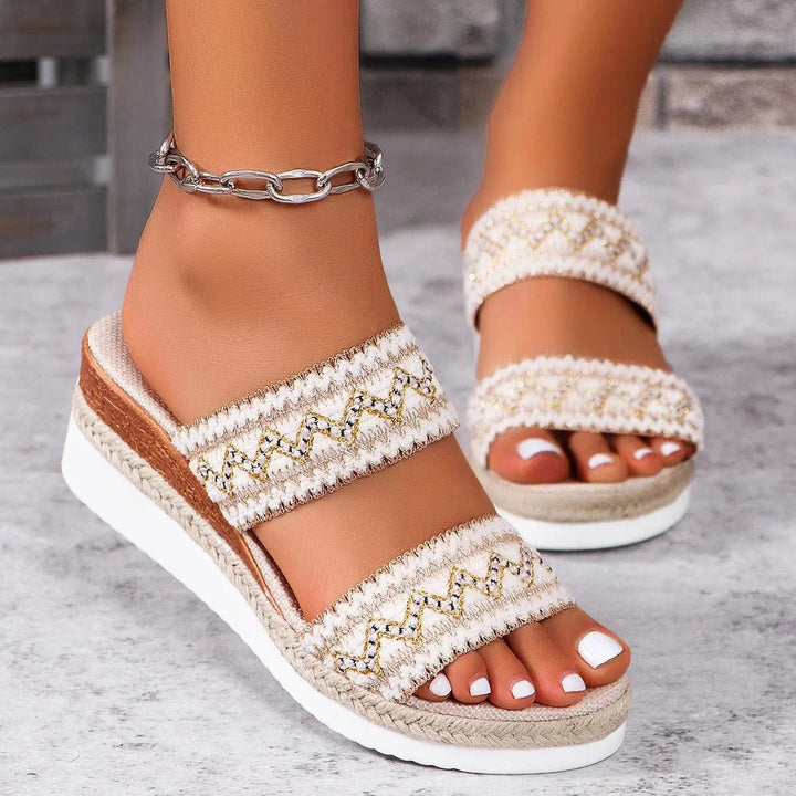 Drune | Sommer-Sandalen mit Leinenboden