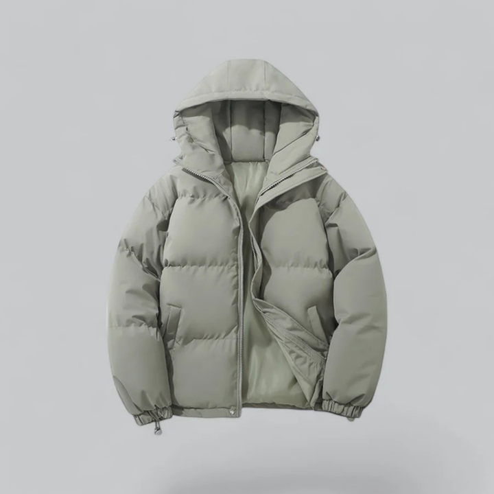 Drune | Kurze Kapuzenjacke Reißverschluss Besonderer Winter