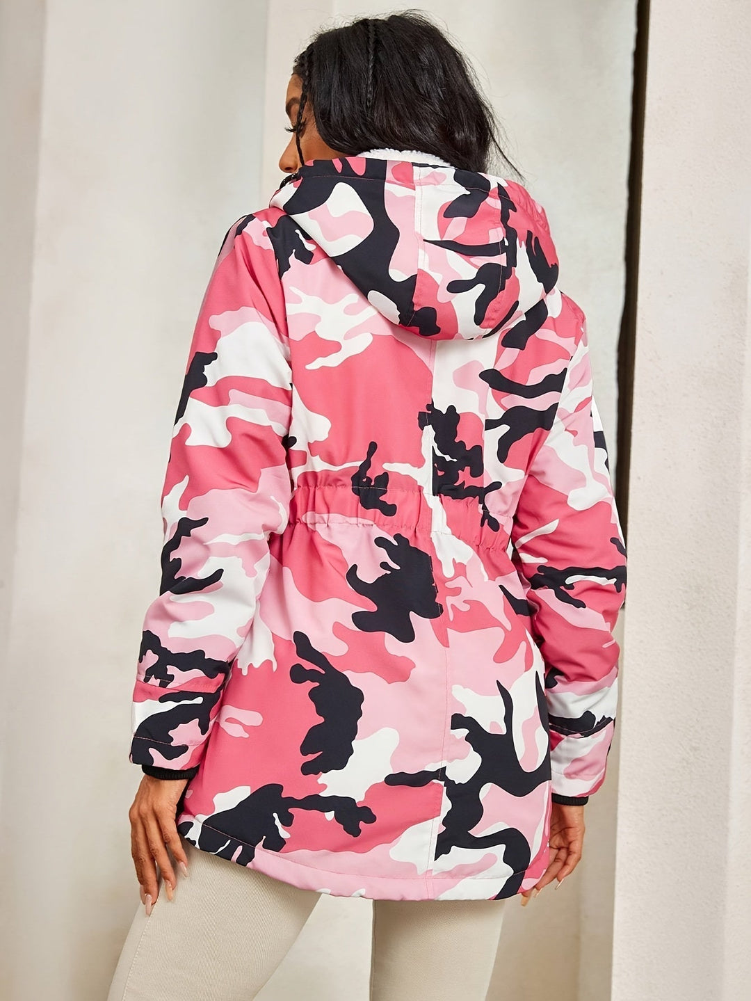 Drune | Fleece-Parka-Winterjacke mit Kapuze für Damen - Perfekt für Outdoor-Aktivitäten