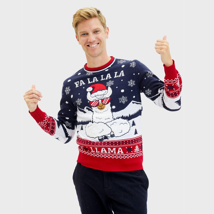 Drune | Fa La La La Llama Pullover - Herren