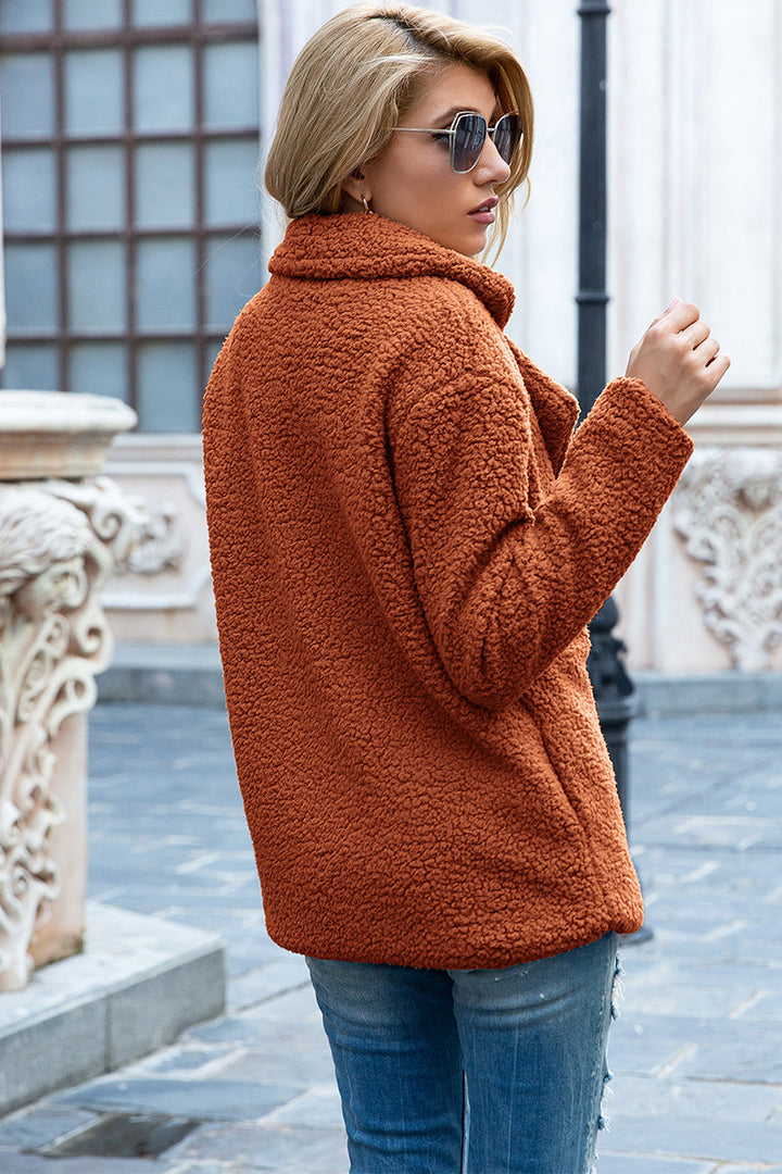 Drune | Full Size Reverskragen Sherpa Mantel