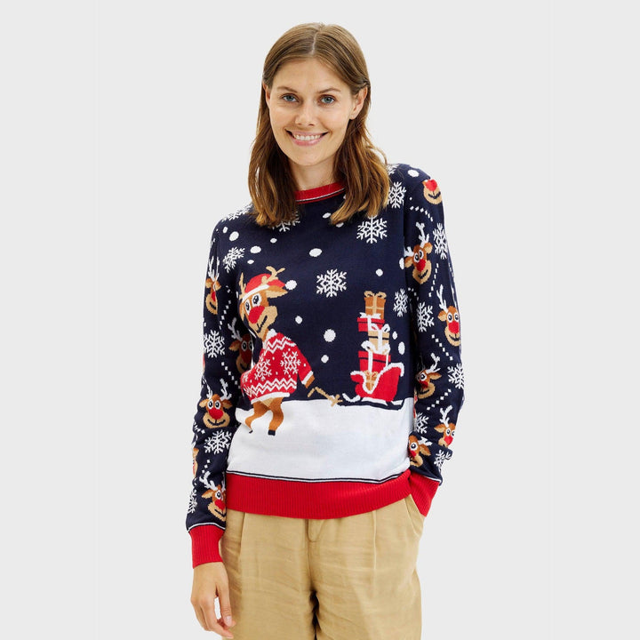 Drune | Der Bringing Christmas Gifts Weihnachtspullover - Damen