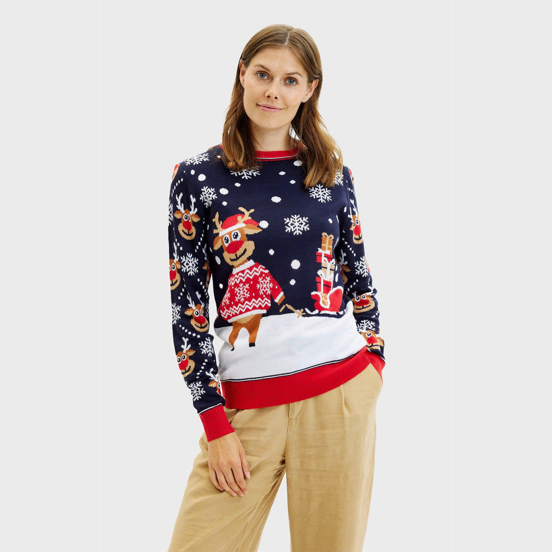 Drune | Der Bringing Christmas Gifts Weihnachtspullover - Damen
