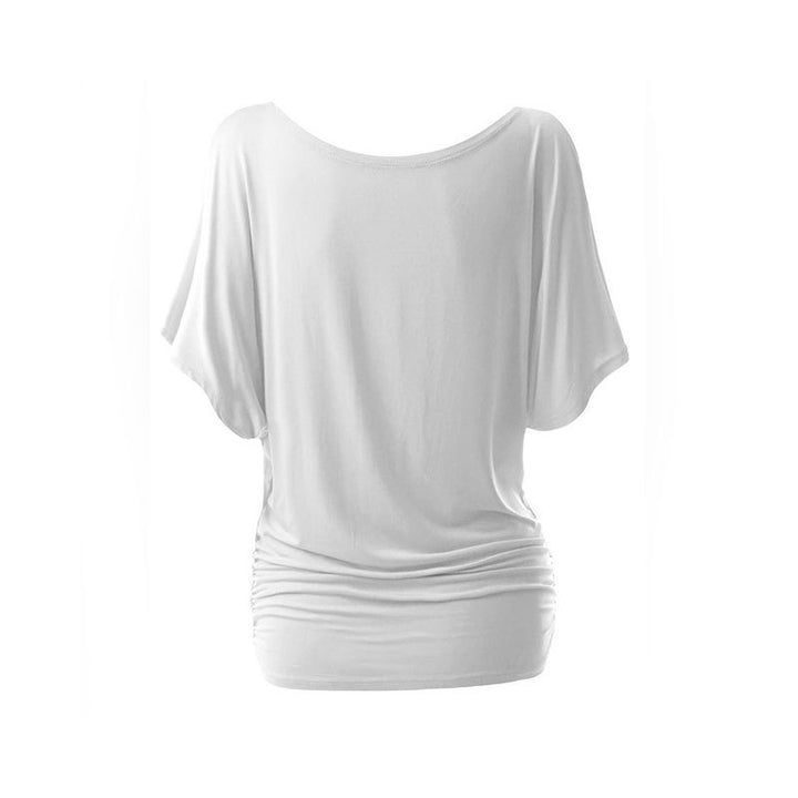 Damen lässiges Oversized-T-Shirt mit raffinierten Rüschendetails Drune