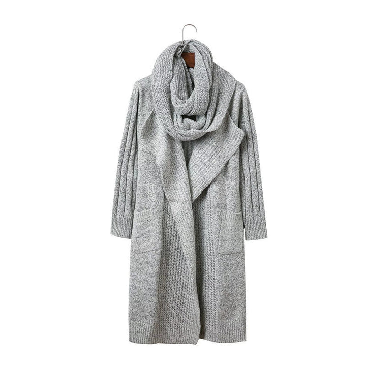 Damen Strickmantel mit Kapuze und gemütlichem Oversized-Schnitt Drune