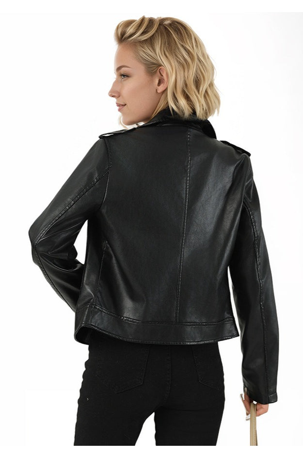 Drune | PU Leder Reißverschlussjacke
