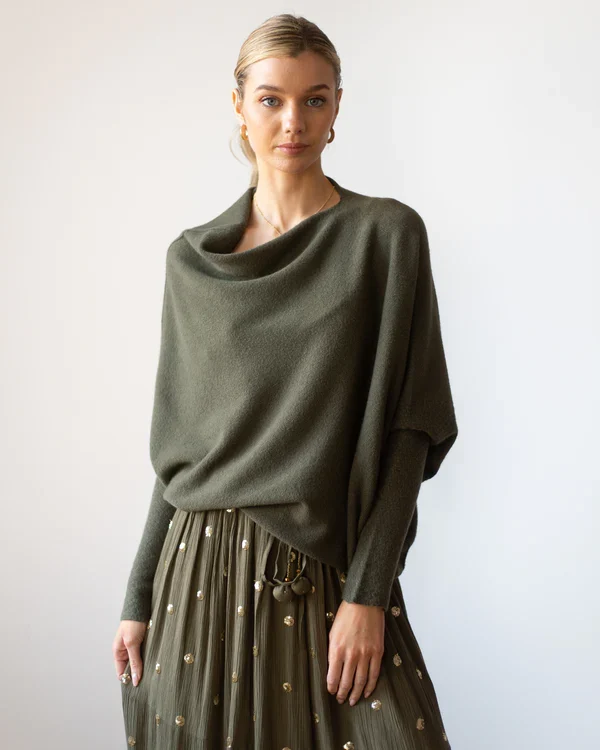 Drune | Asymmetrisch Drapierter Pullover