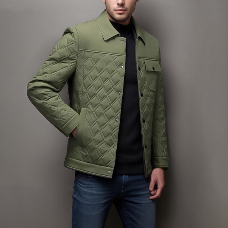 Drune | Steppjacke Leichte Polsterung Diamantmuster Bequem Und Stilvoll