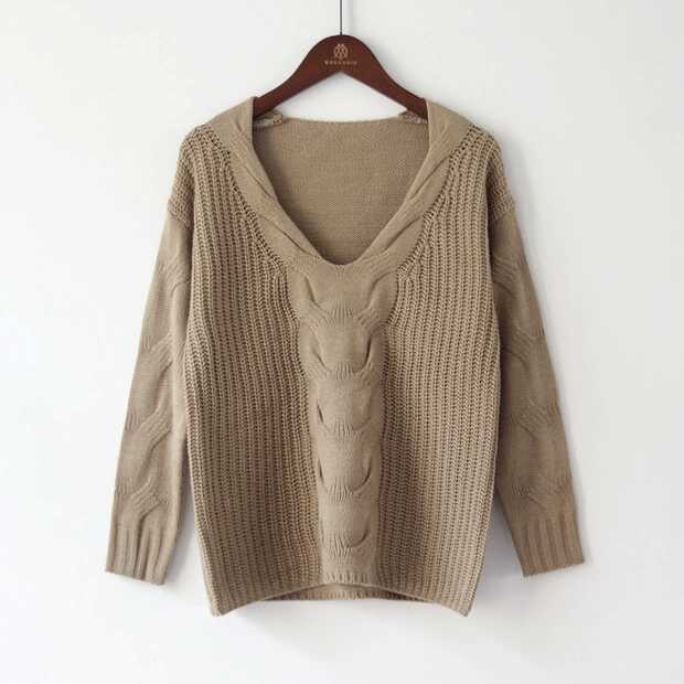 Damen Grobstrickpullover mit off-shoulder Design und lässiger Optik Drune