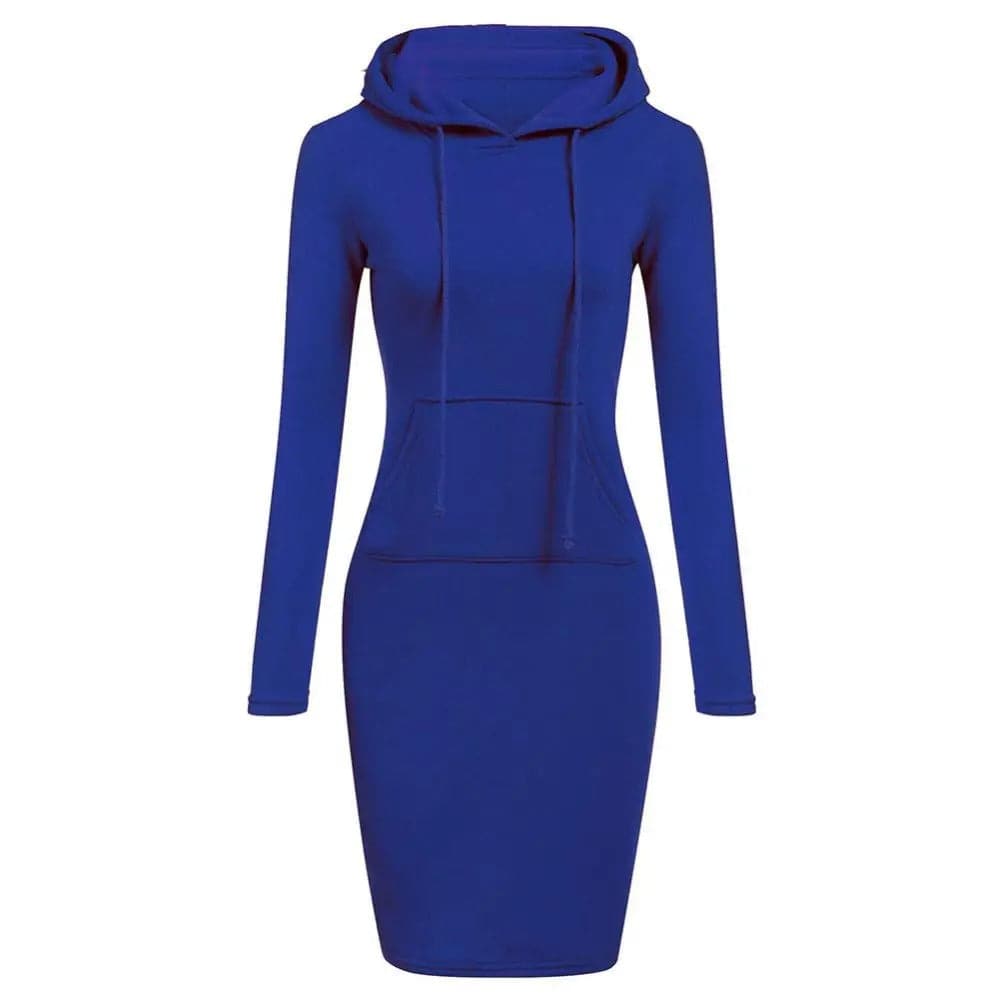 Drune | Casual Herbst Sweatkleid mit Kapuze und Kordelzug für Frauen