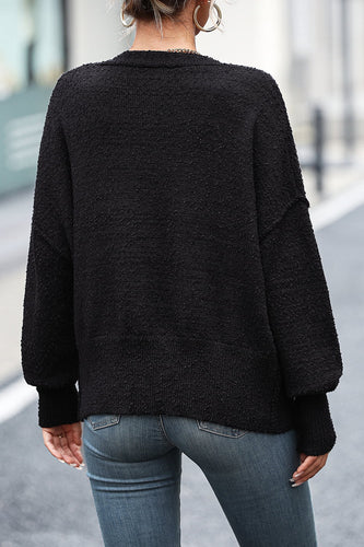 Drune | Knopfleiste Cardigan mit fallen Schultern