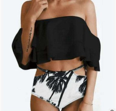 Damen Off-Shoulder Badeset mit Cut-Out-Details Drune