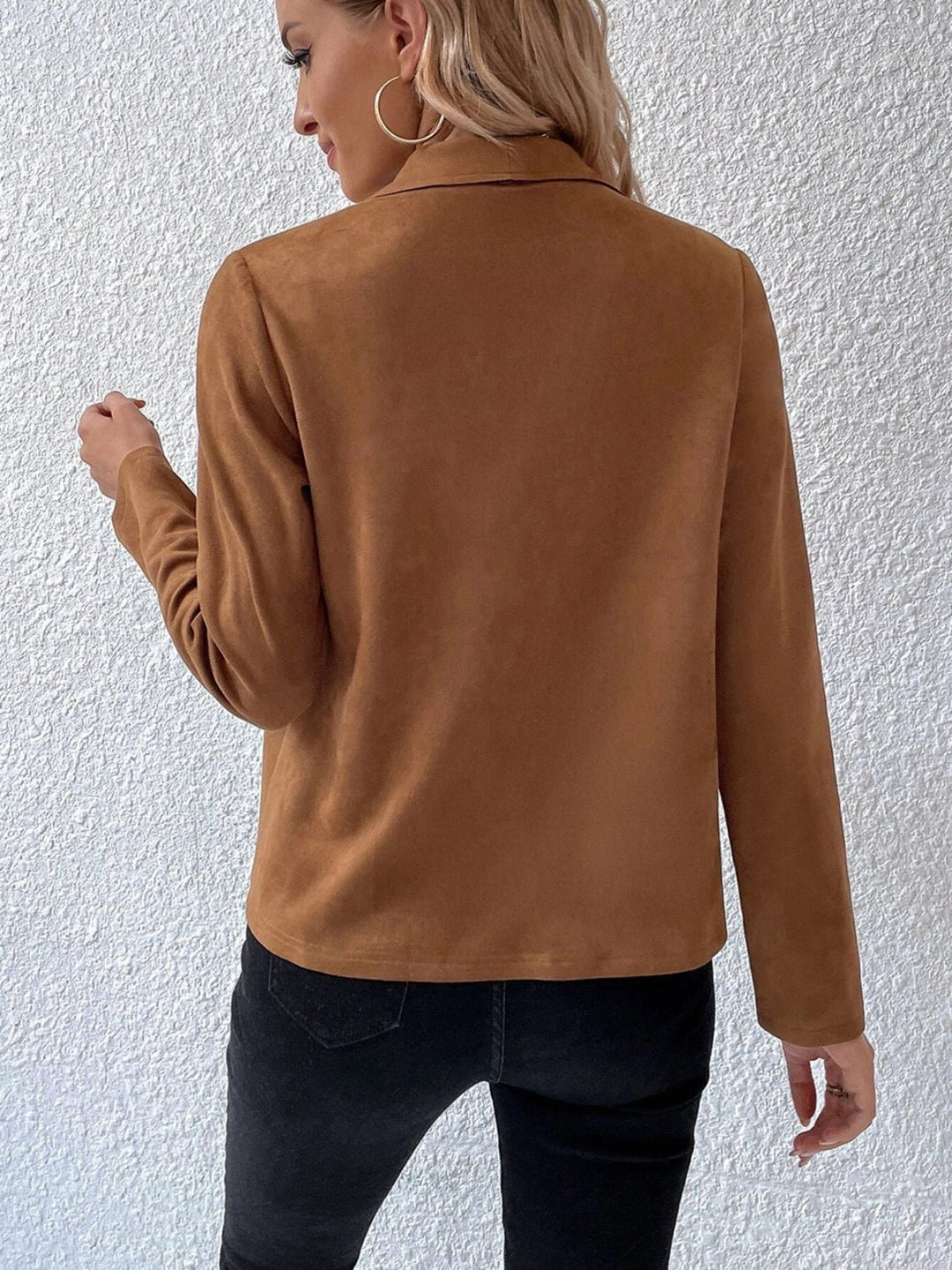 Drune | Kunstlederjacke - Leicht & Schick - Offenes Vorderdesign - Vielseitige Schicht