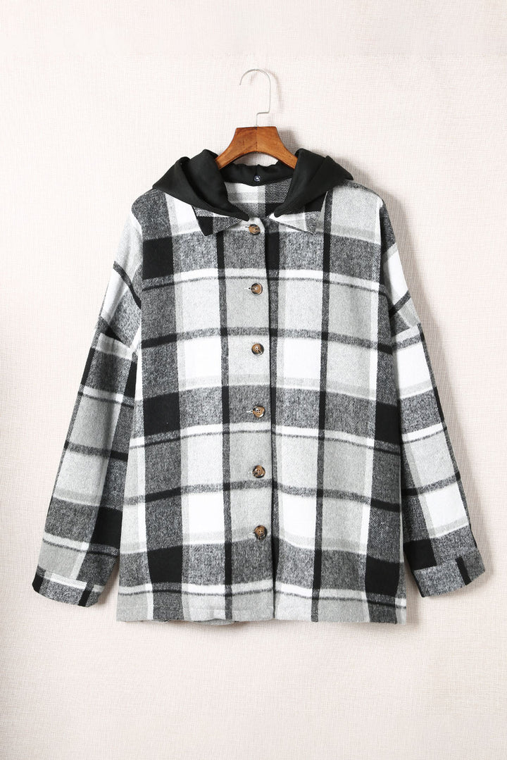 Drune | Gitter Oversized Jacke mit Kapuze Lässiger Komfort Warm und Trendy