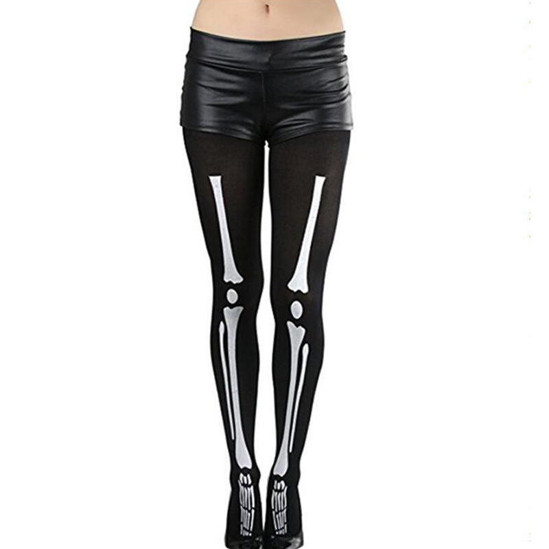 Damen Leggings mit attraktivem Skelettdesign Drune