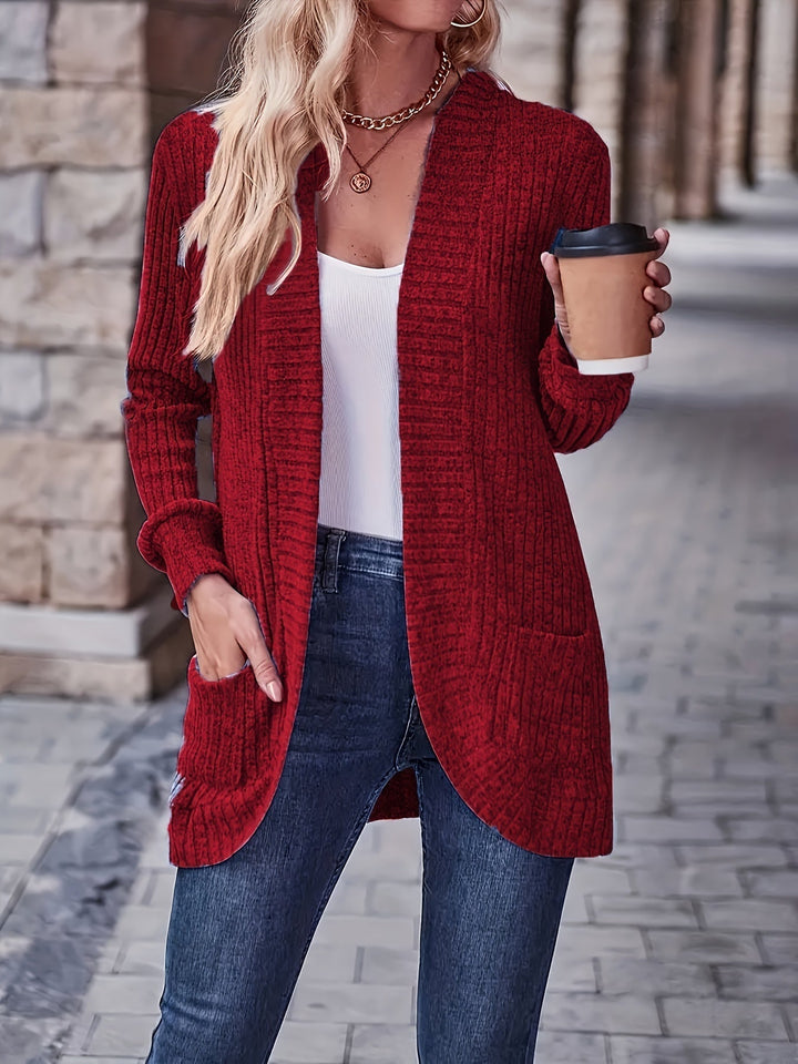 Drune | warmer Fleece-Strickwaren-Cardigan für Damen - Perfekt für lässige Tage
