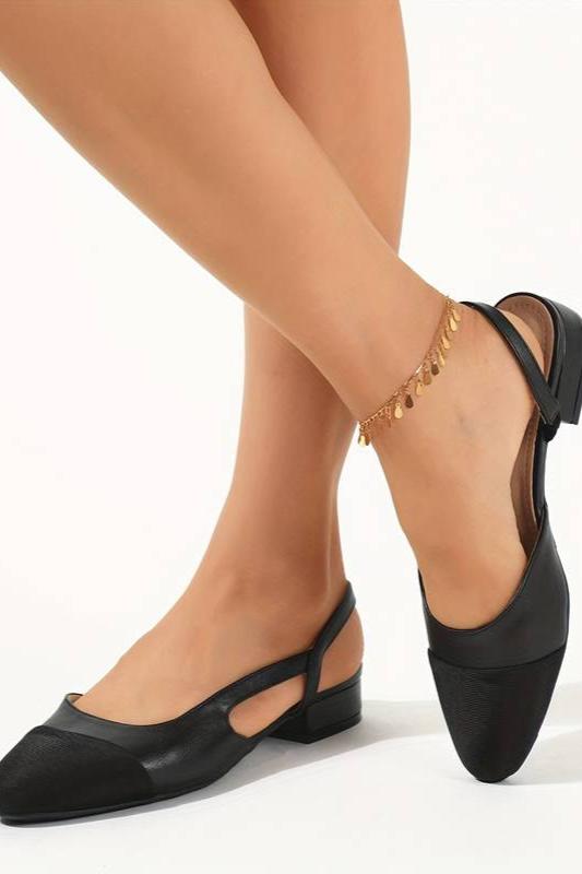 Drune | Slingback Ballerinas in Beige & Schwarz Klassischer Chic