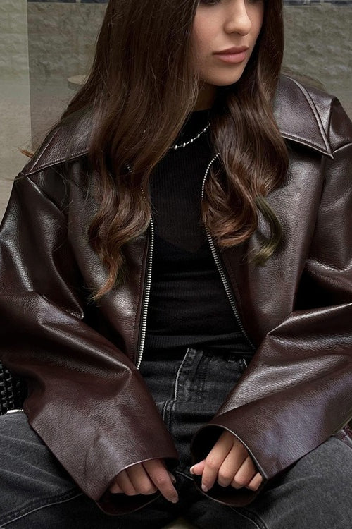 Drune | PU-Leder Bikerjacke