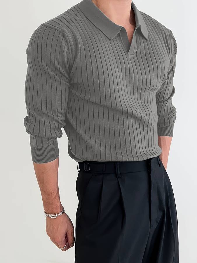 Drune - Lässiger Herrenpullover mit V-Ausschnitt