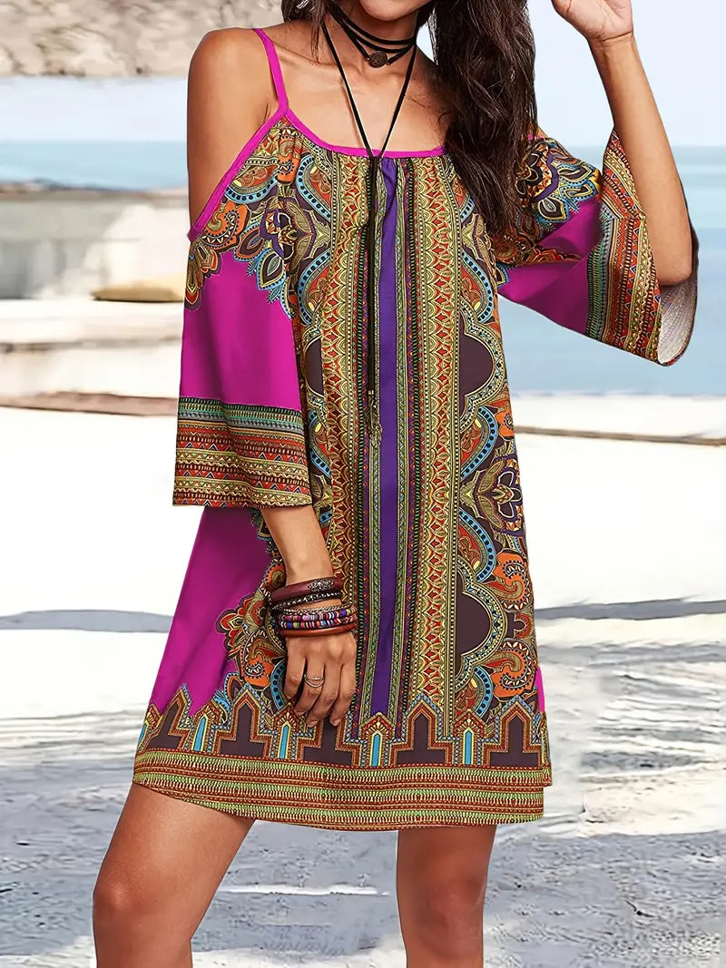 Drune | Farbige Boho Sommerkleid