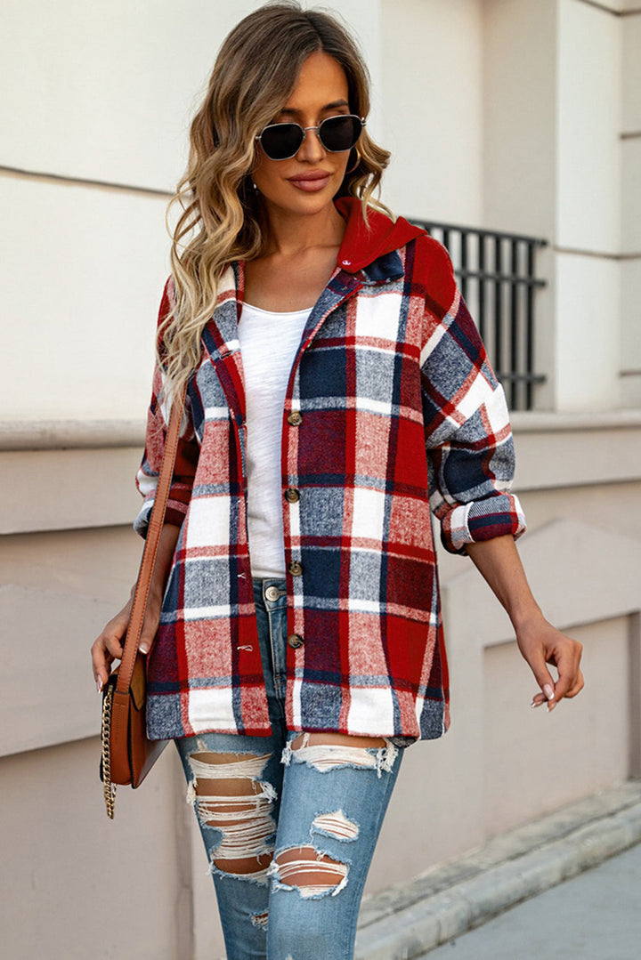 Drune | Gitter Oversized Jacke mit Kapuze Lässiger Komfort Warm und Trendy