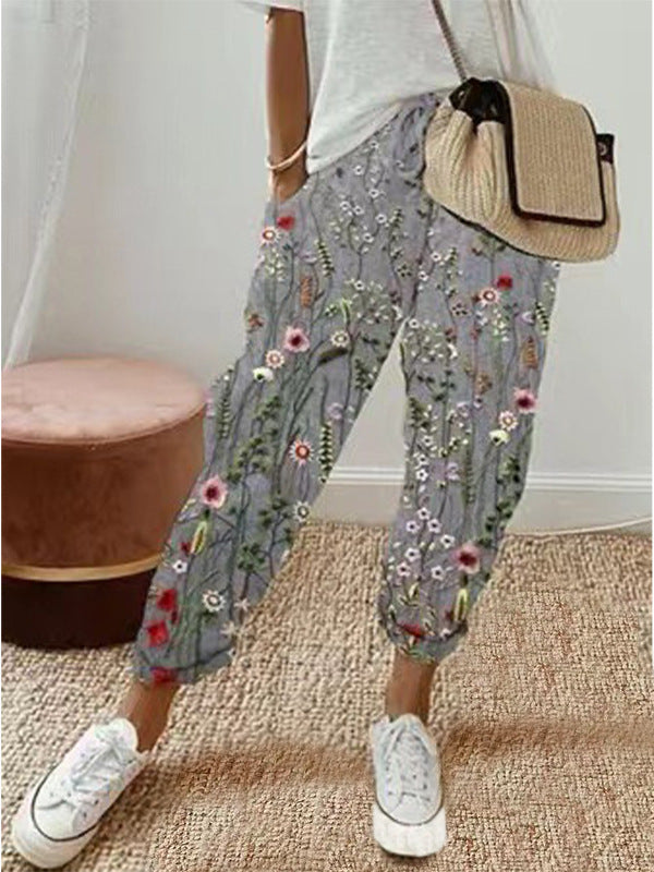 Drune | Lässige Baumwoll Leinen Hose Für Damen