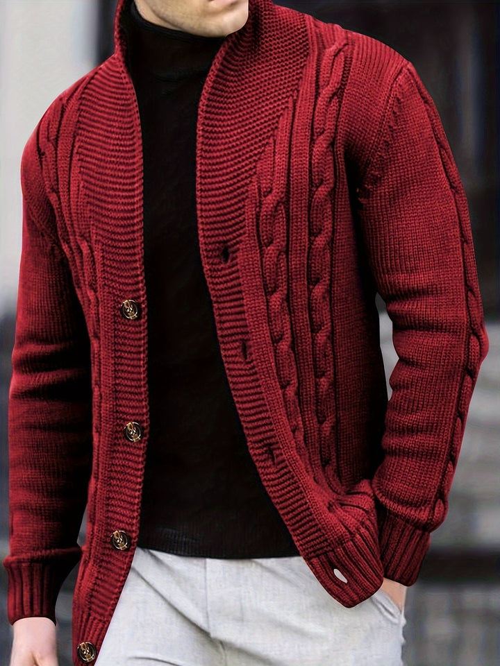 Drune | Zopfstrickjacke mit Knöpfen