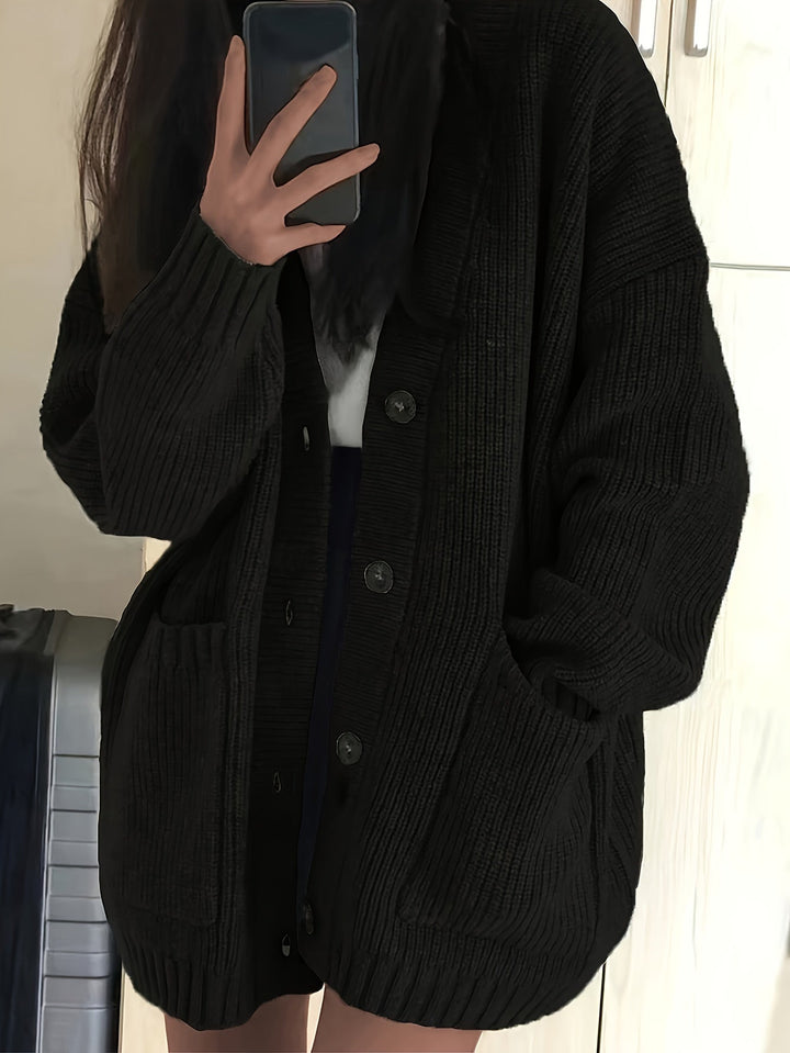 Drune | Damen Freizeit Baumwoll Strickjacke