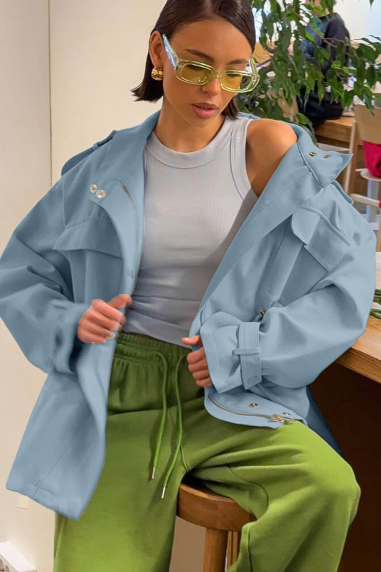 Drune | Hals Cinched Taille Baumwolljacke